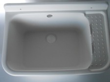 Pilozzo,Lavatoio,vasca a parete in polipropilene cm.L60xP42H30 con scarico 