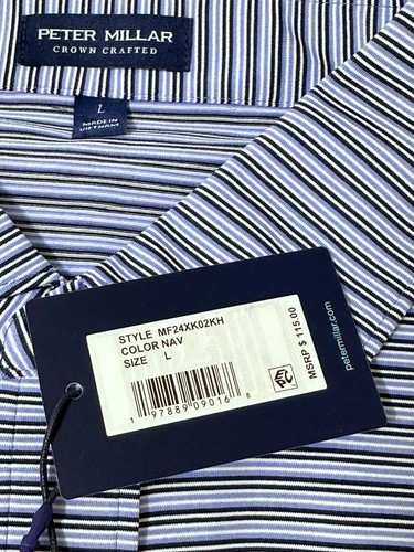 Peter Millar Crown Crafted Bowen Performance Jersey Golf Polo SZ. L NWT$115 - Bild 8 von 9