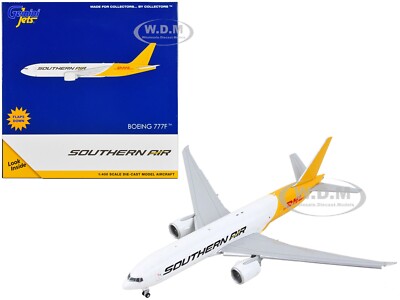 BOEING 777F AIRCRAFT W/FLAPS DOWN SOUTHERN AIR - DHL 1/400 BY GEMINIJETS GJ2014F
