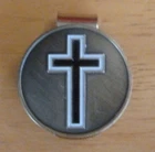 Cross 1" Golf Ball Marker & hat clip