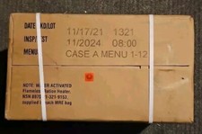 New Sealed MRE Case A 12 packs dated 11 2024 MRE Menus 1-12 Meals Ready To Eat