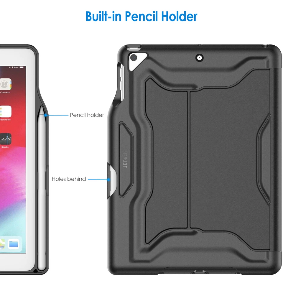 Funda JETech para iPad 9,7 pulgadas 2018/2017 (6.ª/5.ª generación) con soporte para lápices Foto 4 de 4