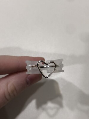 Beeline Fashion Jewelry Silver Thin Heart Ring XS