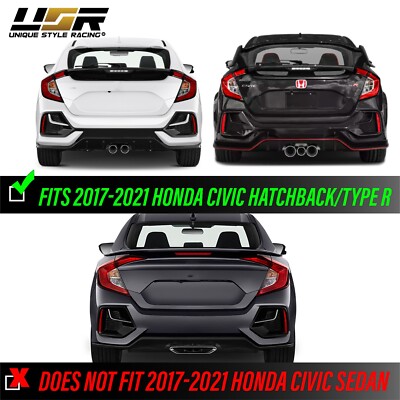 RARE! All CLEAR JDM 4PCS Tail Light For 17-21 10th Gen Civic FK