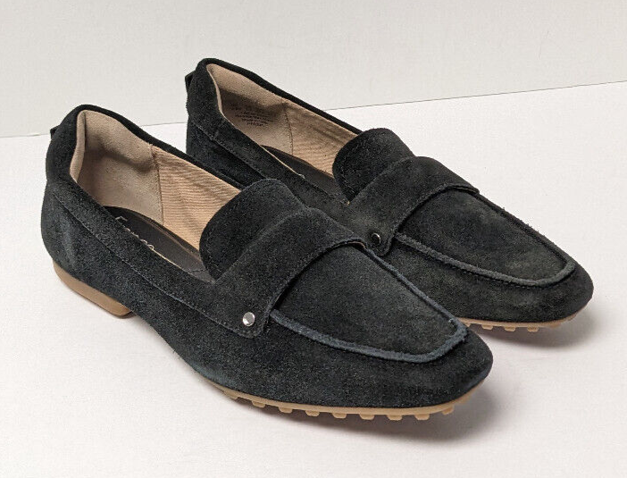 Franco Sarto Persia Loafers, Black Suede, Women display picture 1