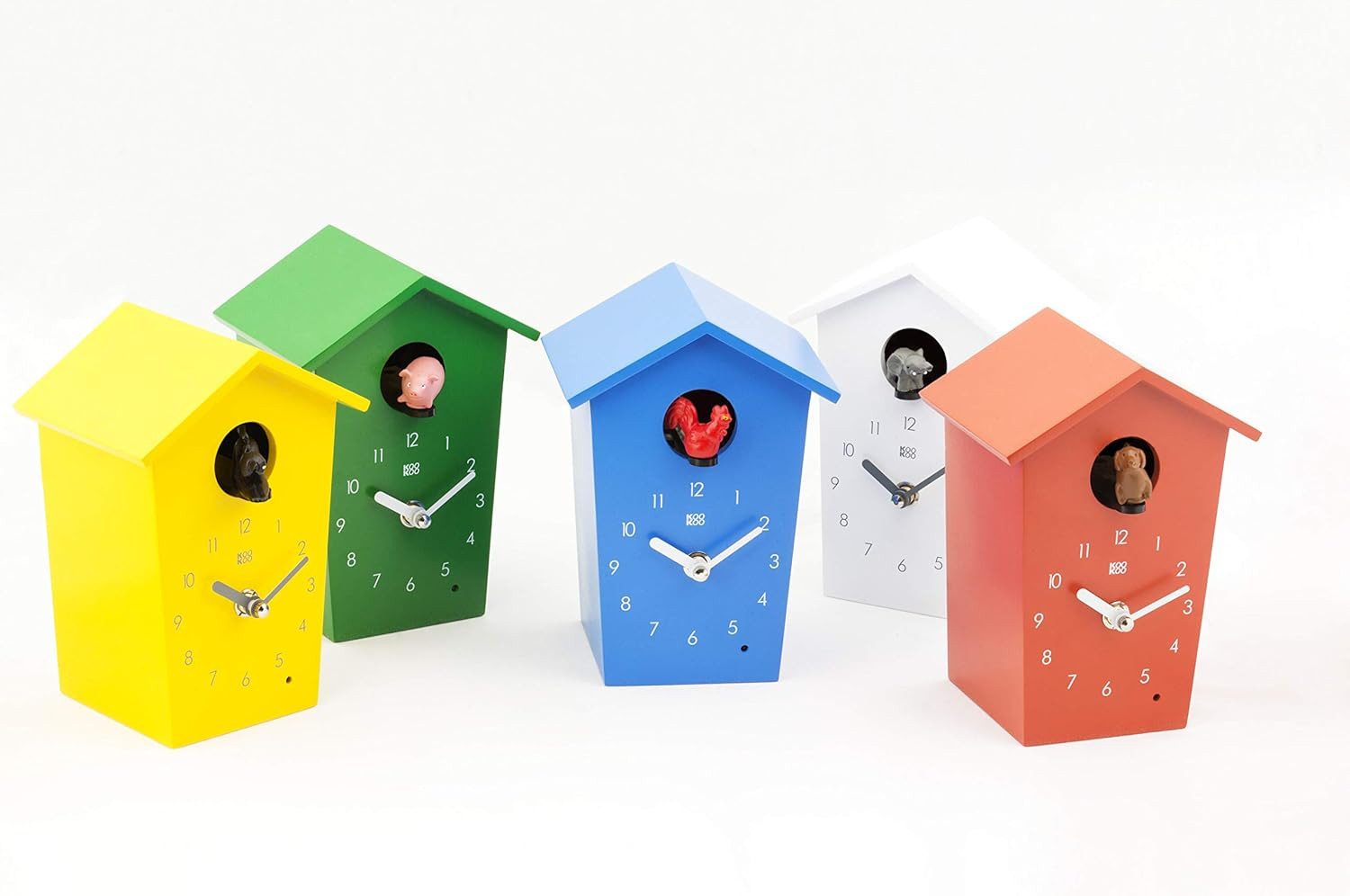 Charming Yellow Cuckoo Clock with 5 Farm Animal Sounds for Kids