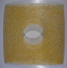 Lampadario Vintage Quadrato In Vetro Piatto Anni '50 Giallo Kröselglas (2)