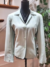 Norton Women's Blue Rayon Single Breasted Long Sleeve Jacket Blazer Size 10