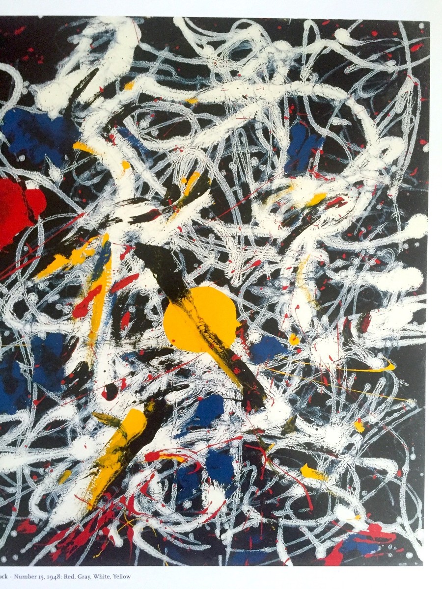 POLLOCK、No 151948:RedGrayWhiteYellow JACKSON POLLOCK ABSTRACT EXPRESSIONIST COLLECTORS LITHOGRAPH PRINT