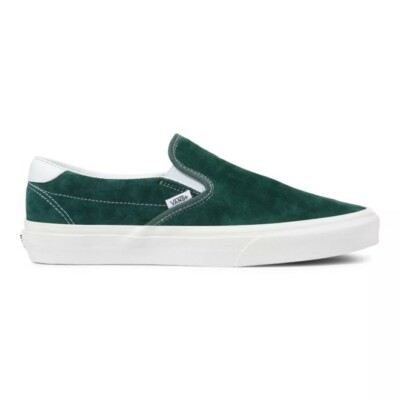 vans slip on dark green