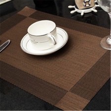 4 X Place Mat Coaster PVC Pads Rectangle Vintage Washable Eco-friendly Odourless
