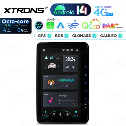 10.1" 2 DIN Drehbarer Touchscreen 4+64GB Autoradio CarPlay Android 14 GPS Wifi - Bild 13 von 23