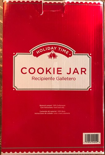 Holiday Time Earthenware Penguin Santa Hat Cookie Jar 2021 10.24” Tall - Picture 2 of 5