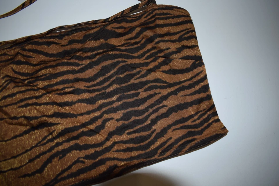 Moschino 90's Tiger Animal Print Sexy Crop Top Bustier I 40 US 6 Made In Italy - Image 4 of 4