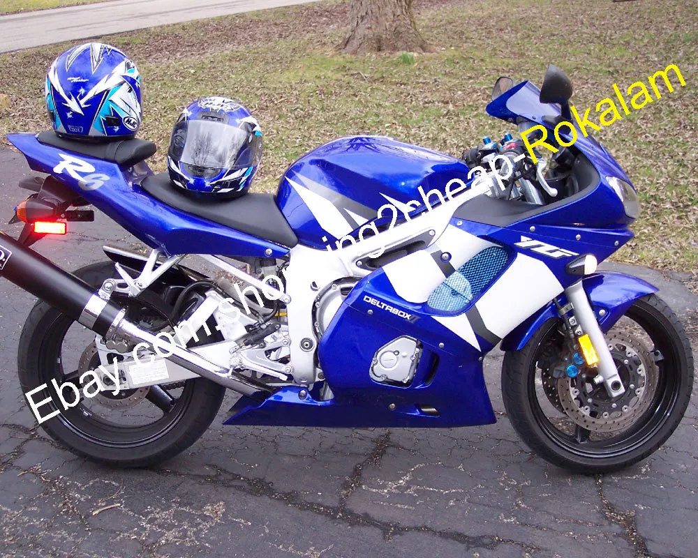 For Yamaha YZF R6 98 99 00 01 02 YZFR6 YZF600 YZF R6 Blue White ABS Fairing Kit