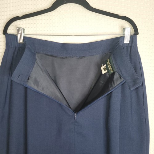 EUC Vintage Harve' Benard 18W Damen blau Bleistiftrock gefüttert Reißverschluss/Knopfverschluss - Bild 8 von 17