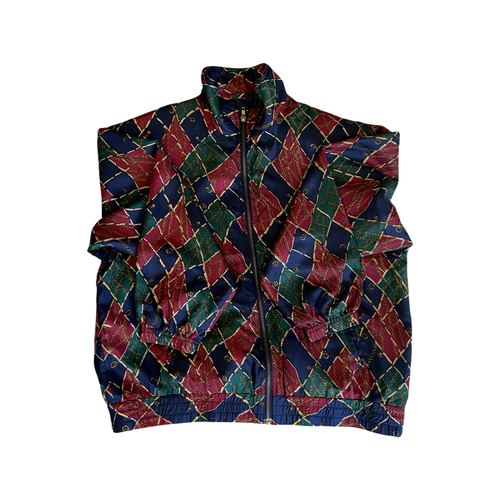 Vintage Active Frontier Woman's Wind breaker multicolor jacket Petite Medium - Picture 5 of 7