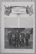 1901 Druck Offiziere Der Rugby School Kadettenkorps Benannte Öffentliche Schule