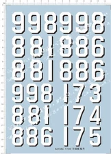 1/100 Sovremenny Destroyer 0-9 Hull Number Military Ship Model Water Slide Decal