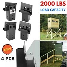 4-Pack Dual Angle Elevator Brackets 4x4 Deer Stand Hunting Blind Tower Platform