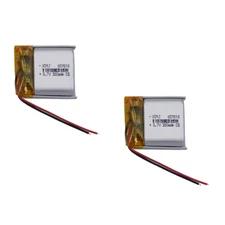 2pcs 3.7V 200mAh 0.74Wh Li-Polymer Li Battery 601818 For Bluetooth 3D Glasses