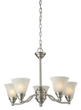 Z-Lite Athena 5 Light Brushed Nickel Chandeli...