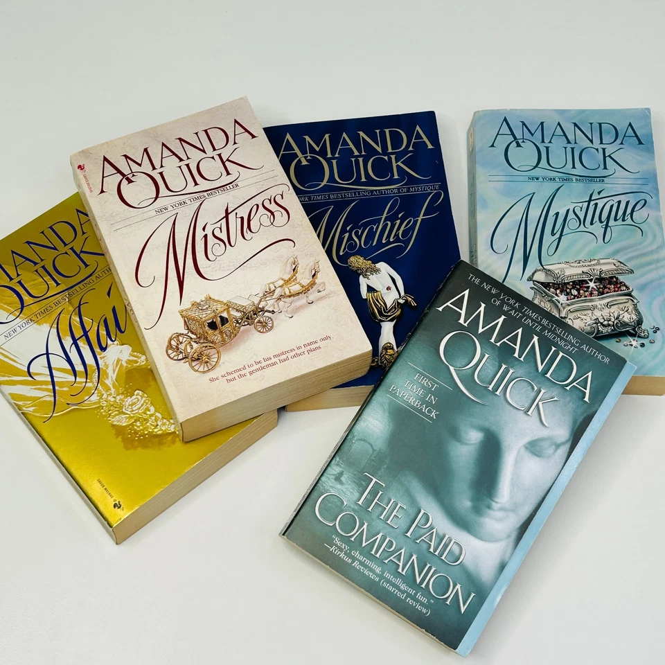 5  Amanda Quick Paperbacks: Affair, Mistress, Mischief, Mystique, Paid Companion - image 2 of 4