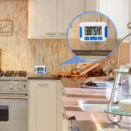 2X Digital Kitchen Timer Magnetic Cooking LCD Large Count Down Clear Alarm Egg - Picture 7 of 23