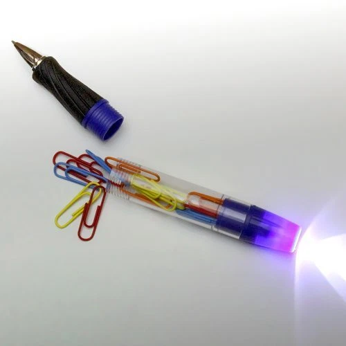 LED-Kugelschreiber mit bunten Büroklammern I Multifunktions Kugelschreiber I 3 i