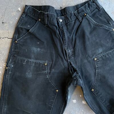 90s Carhartt w knee black USA製 希少サイズ Vintage carhartt black
