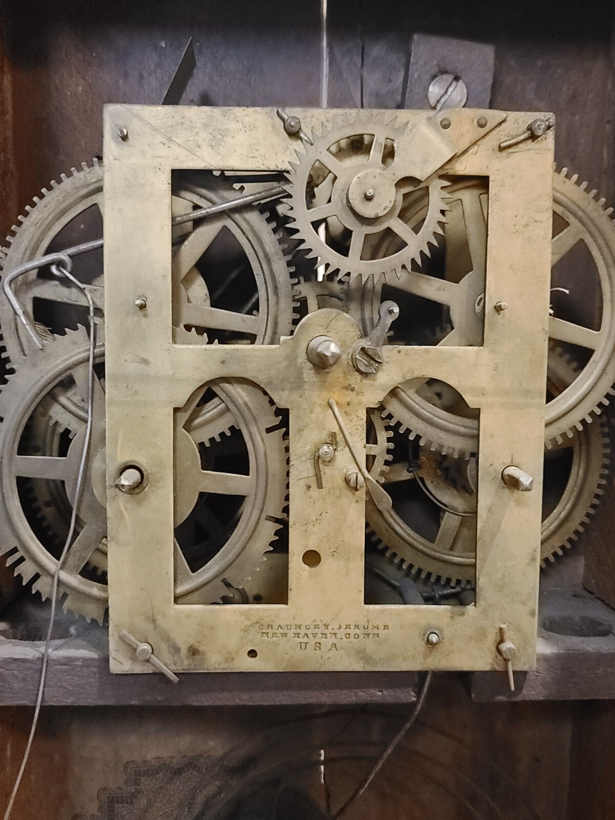 Antique 1860's CHAUNCEY JEROME CLOCK CO. OGEE OG Mantel Clock for Parts