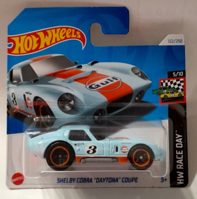 HOT WHEELS SHELBY COBRA ''DAYTONA'' COUPE GULF 122/250 HW RACE DAY 5/10 HTC77