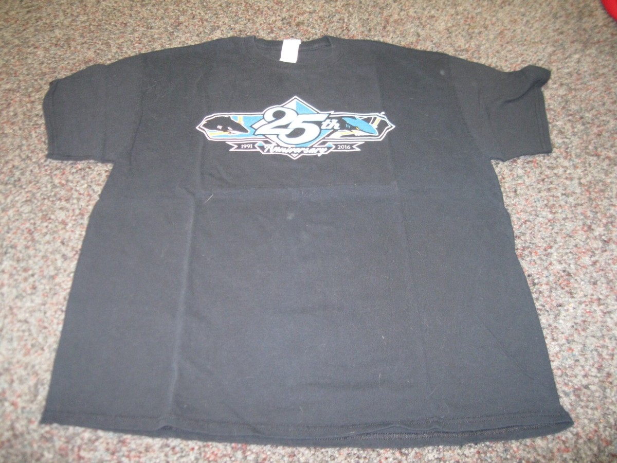 Used San Jose Sharks NHL 25th Anniversary T Shirt Adult XL Black