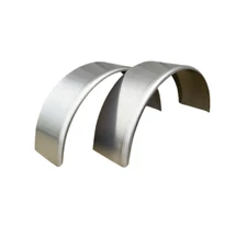 2-Pack Aluminum Round Smooth Trailer Cargo Fender 9" X 31" X 15" - 14 Gauge