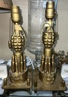RARE, Pair Of Trench Art Lights. Grenades And Ammo Shells — photo 1