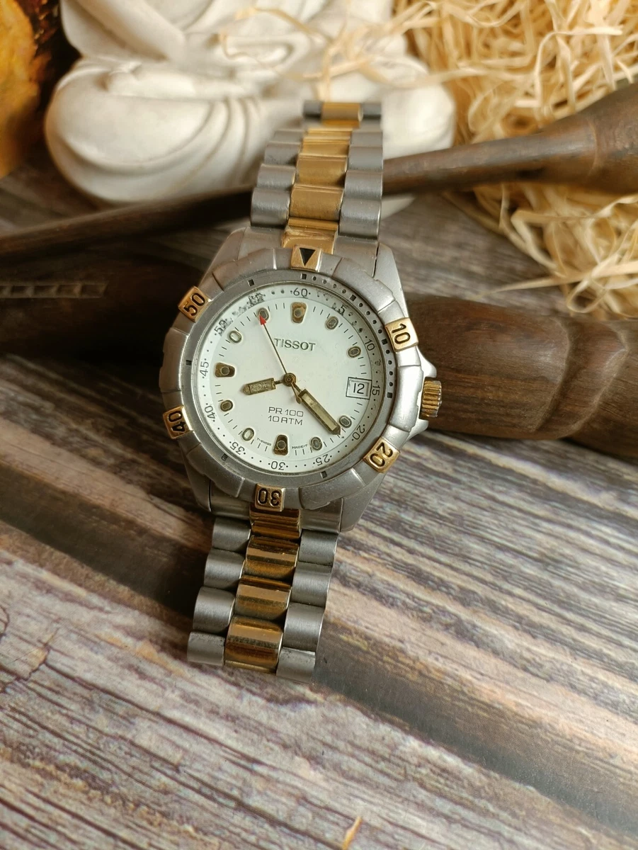AUTHENTIC TISSOT SWISS QUARTZ PR 00 10 ATM MENS SAPPHIRE P 363 463 VINTAGE WATCH