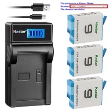 Kastar 1900mAh Battery LCD USB Charger for Original GoPro Hero9 Black Edition