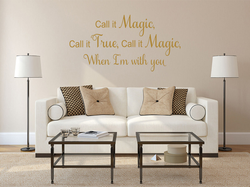 'Llámalo Magia...' Pegatina de pared familiar Cita romántica Amor moderno Transferencia Vinilo