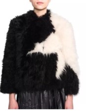 Msgm Star-pattern Fur Jacket Bnwt Size 38
