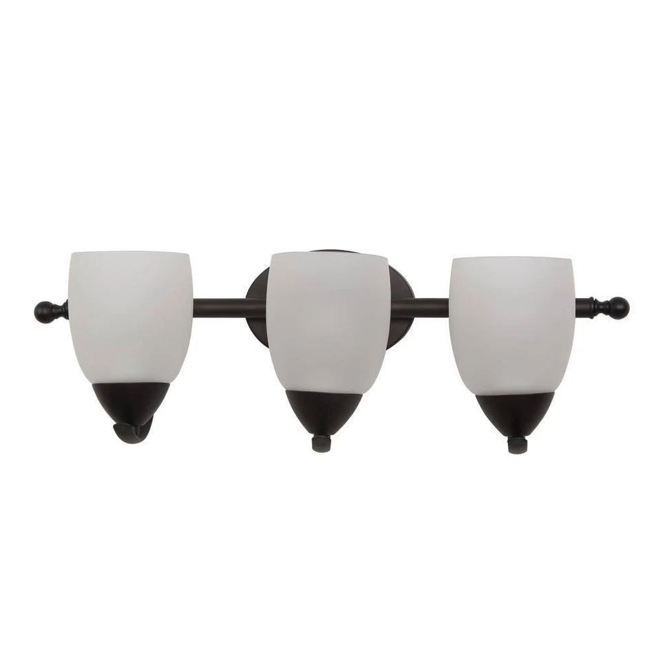 Espejo de tocador de baño Yosemite para decoración del hogar lago 3 luces bronce frotado con aceite Foto 2 de 4