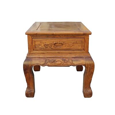 Chinese Oriental Huali Rosewood Flower Motif Tea Table Stand cs4579S Chinese Oriental Huali Rosewood Flower Motif Tea Table Stand cs4579S