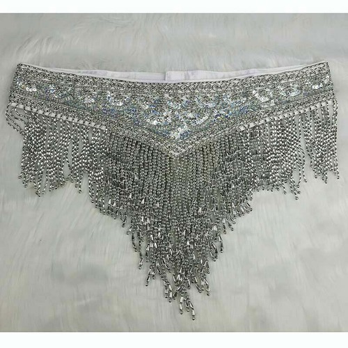 Belly Dance Costume Hip Scarf Wrap Bellydancing Belts Tassel Beads Waist Chain - Picture 12 of 17