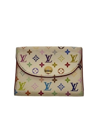 LOUIS VUITTON Monogram Multicolor Card Holder Bron White PVC