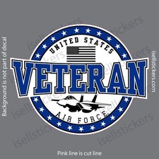 AF-1149 US Air Force Veteran Retired USAF Military Bumper Sticker Window Decal