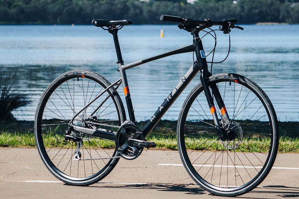 Marin Fairfax 2 Hybrid/City/Commuter Bicycle Silver Black Large 8