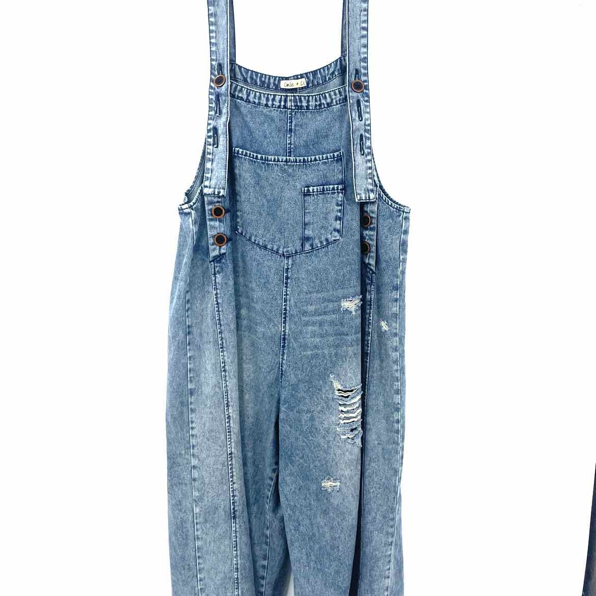 Size LARGE Denim Romper - image 1