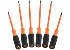 Klein Tools 85076INS Screwdriver Set, 1000V Insulated, 6-Piece