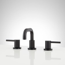 Signature Hardware Lexia 1.2 GPM Low Angle Widespread Bathroom Faucet, Matte