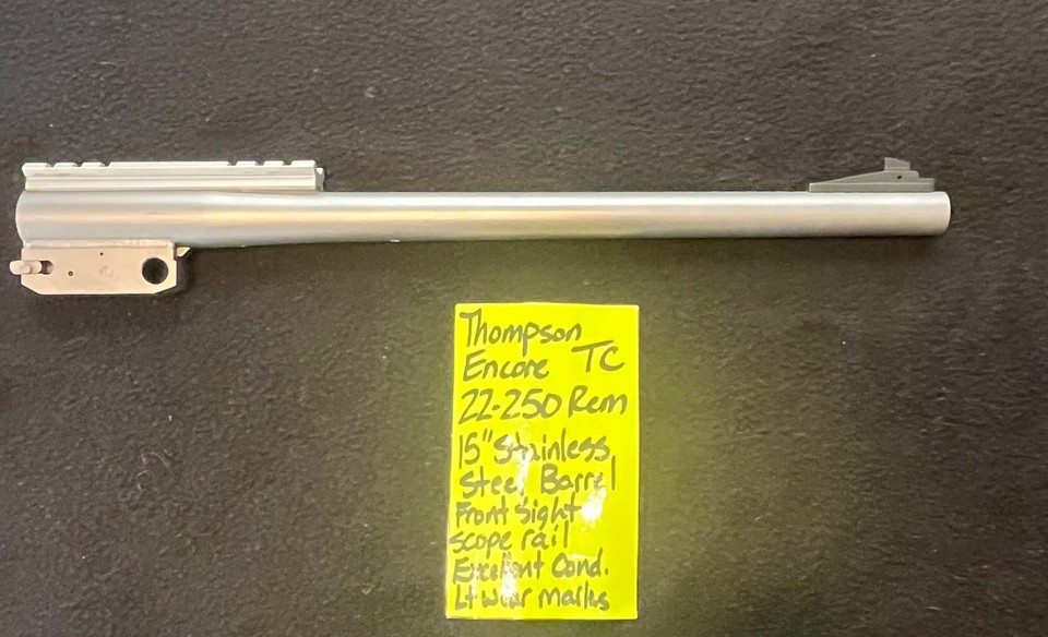 15” 22-250 rem pistol stainless steel barrel thompson center ENCORE ...