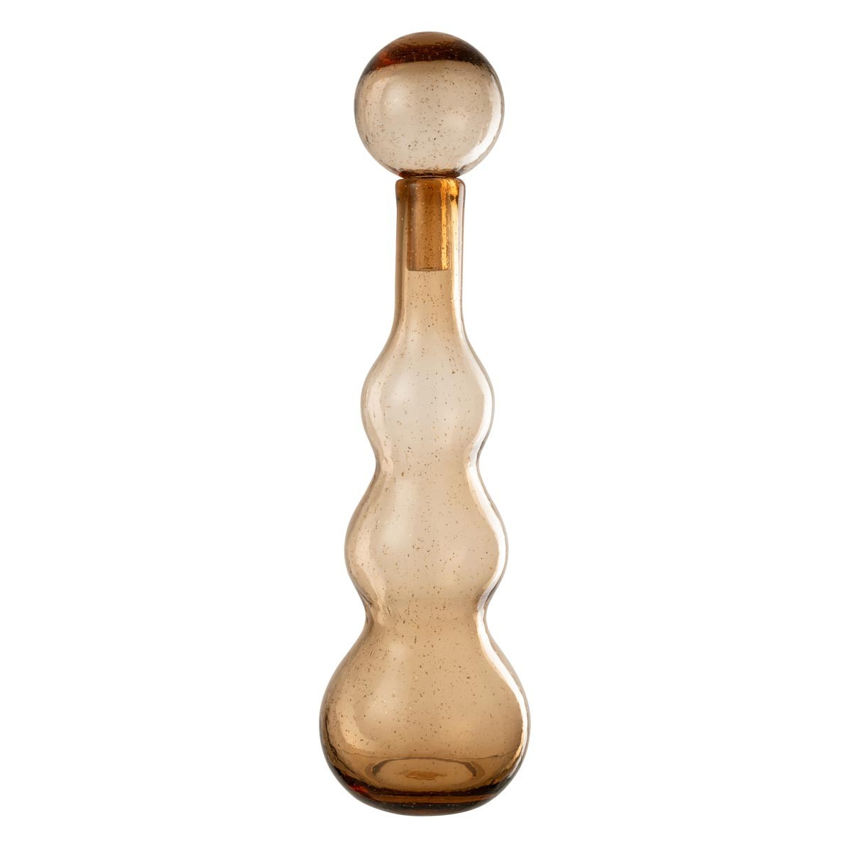 Carafe en verre Carol 52cm caramel un grand vase design soufflé d'art